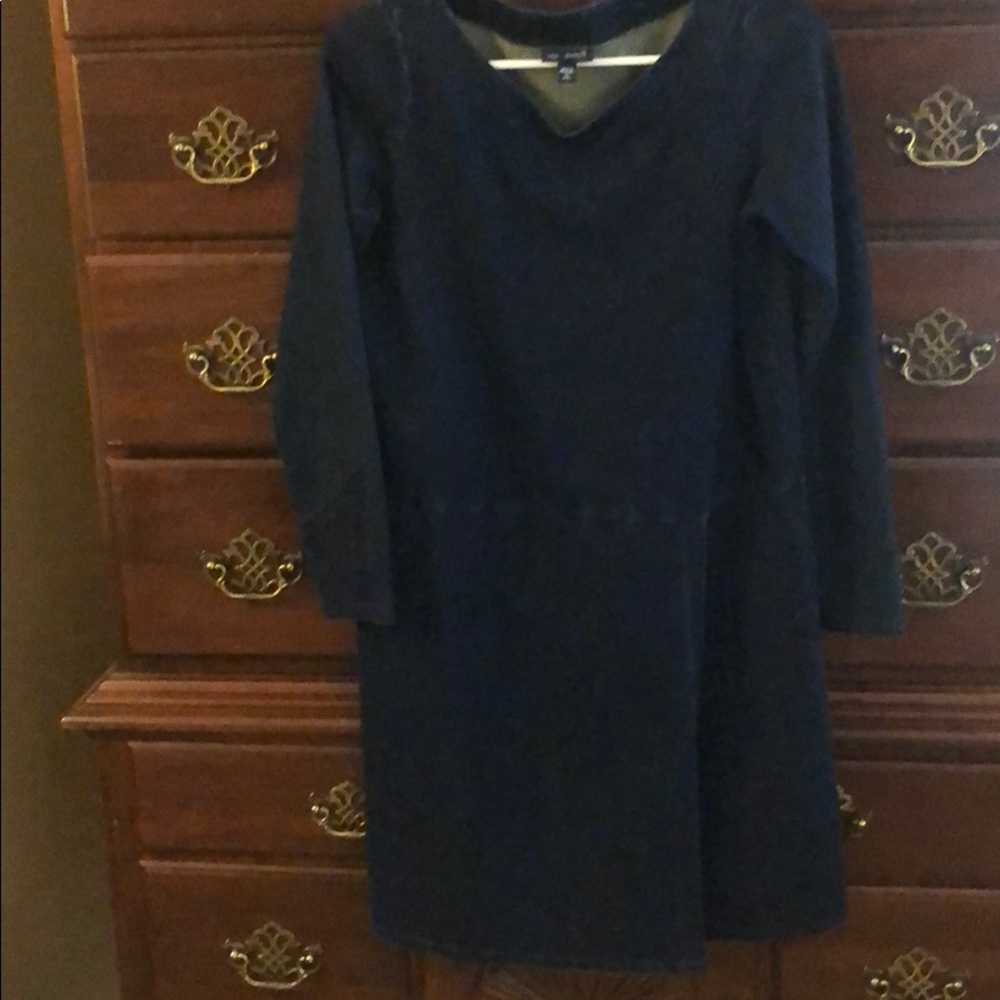 Denim long sleeve dress